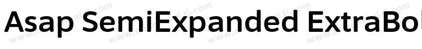Asap SemiExpanded ExtraBold ltalic字体转换